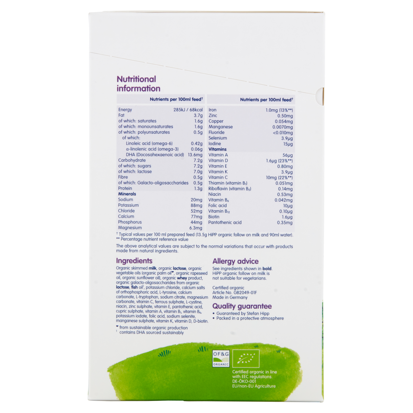HiPP Organic 2 Combiotic Follow on Milk 6+ Months 800g