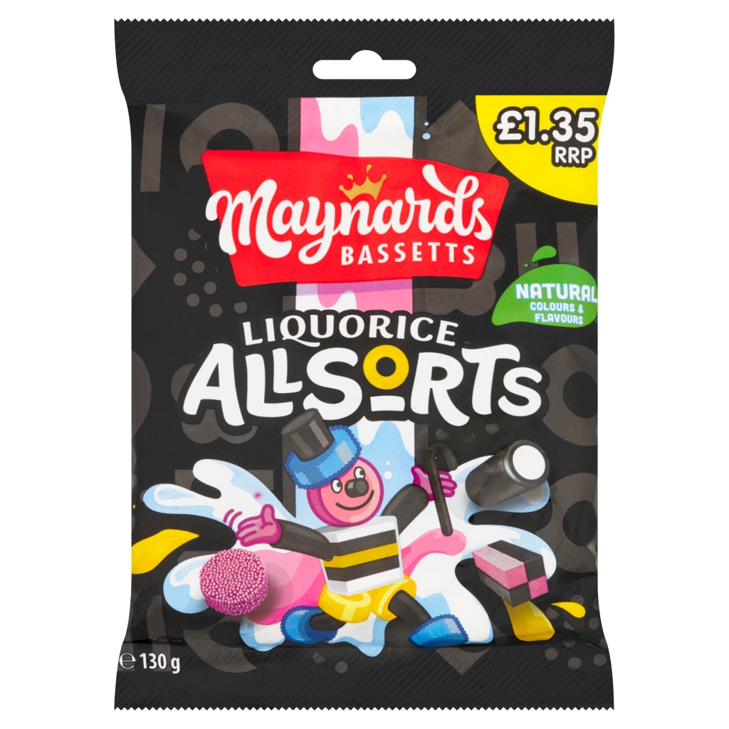 Maynards Bassetts Liquorice Allsorts Pm £1.35 130g