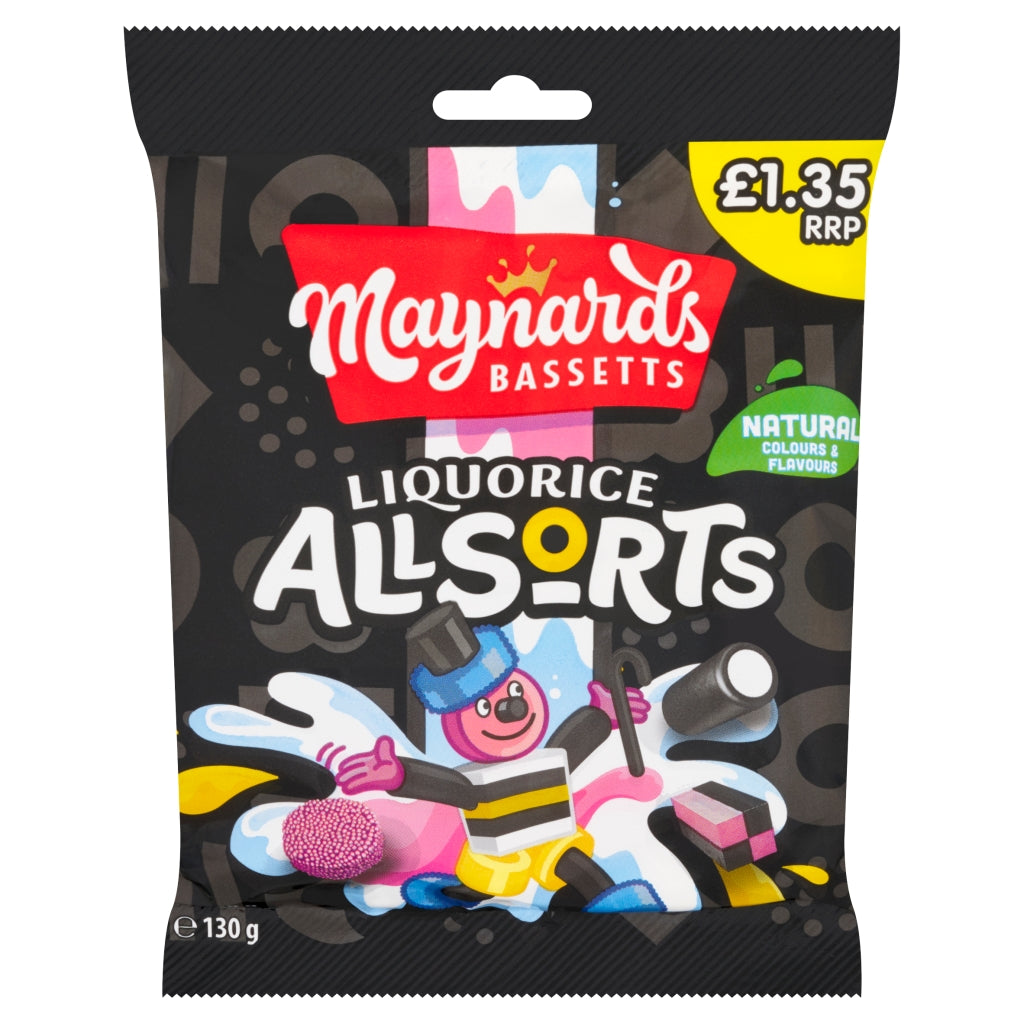 Maynards Bassetts Liquorice Allsorts Pm £1.35 130g