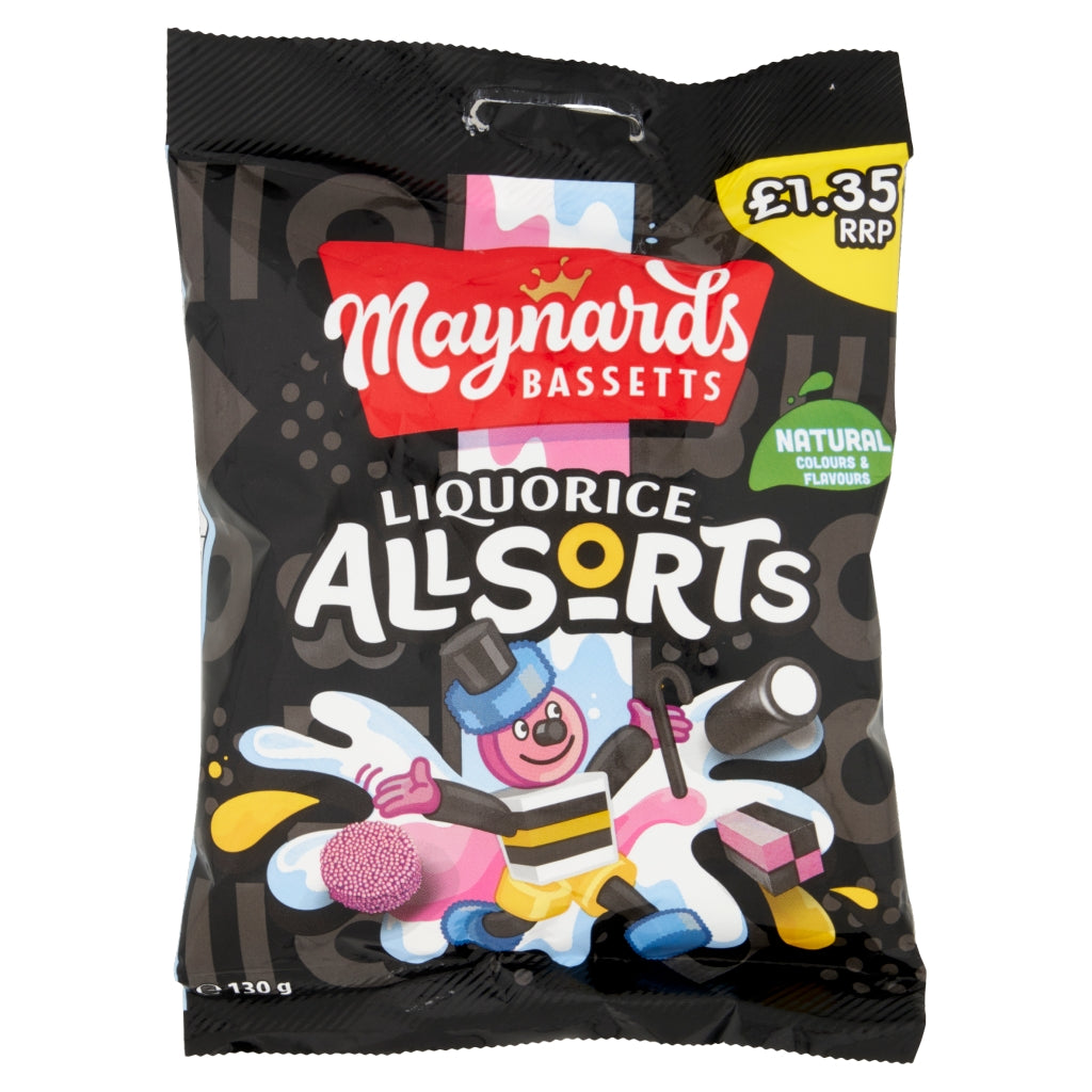 Maynards Bassetts Liquorice Allsorts Pm £1.35 130g