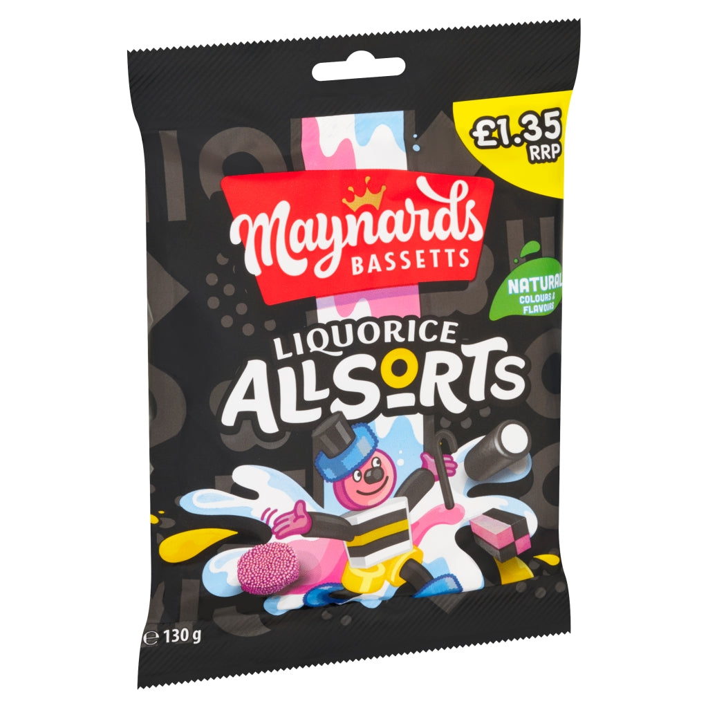 Maynards Bassetts Liquorice Allsorts Pm £1.35 130g