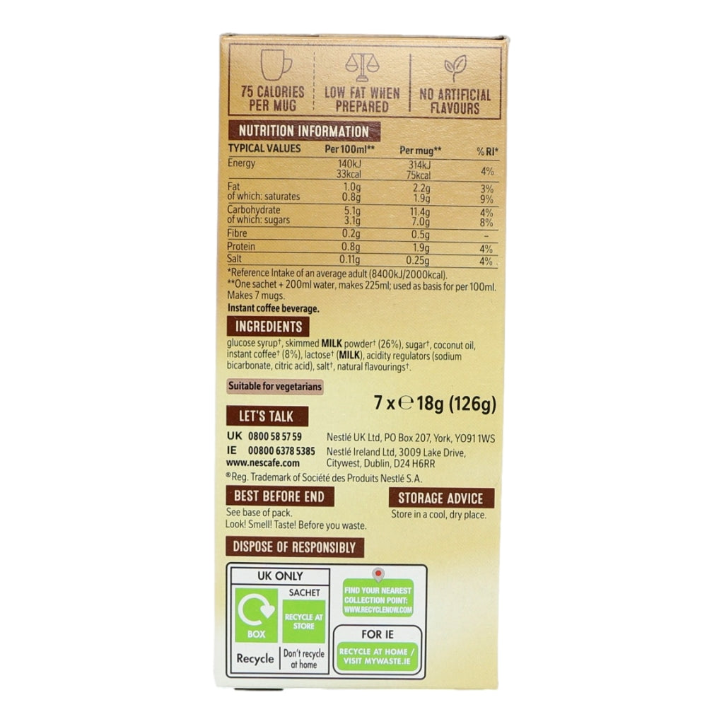 Nescafe Latte 7 Sachets 126G