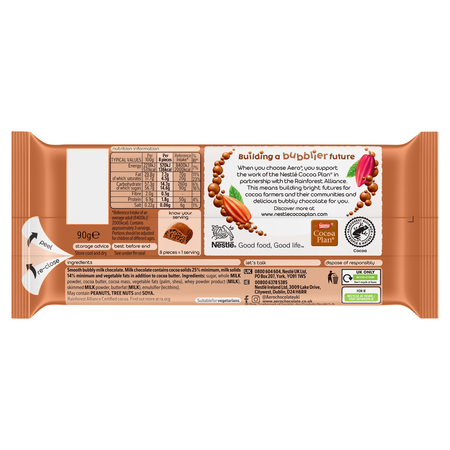 Aero Chocolate 90g - UK Food & Drink - 8445291528246