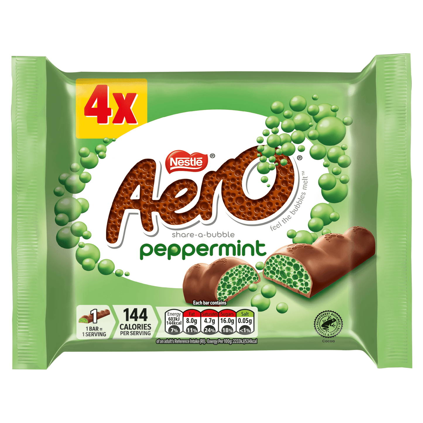 Aero Peppermint Bars 4 x 27g (108g) - UK Food & Drink - 7613034919625