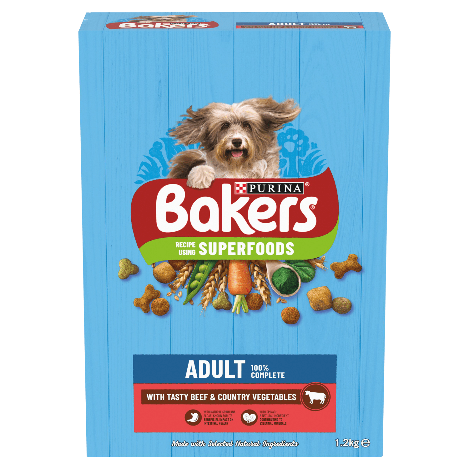 Bakers Adult with Tasty Beef & Country Vegetables 1.2kg - UK Food & Drink - 7613036288644