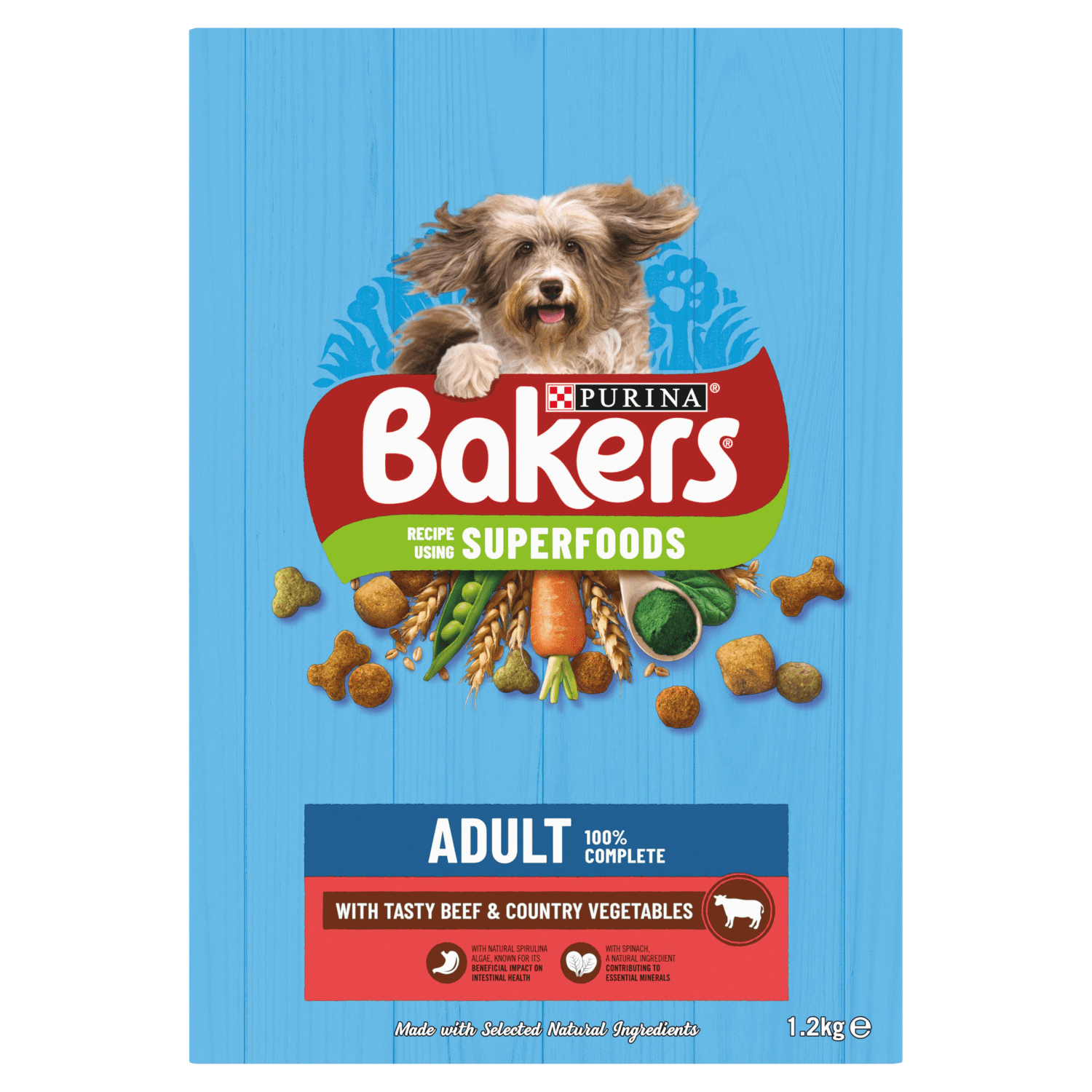 Bakers Adult with Tasty Beef & Country Vegetables 1.2kg - UK Food & Drink - 7613036288644