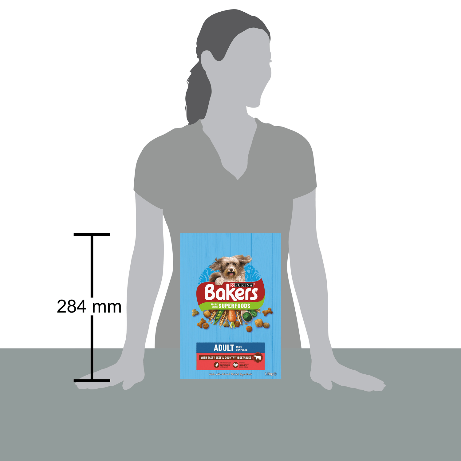 Bakers Adult with Tasty Beef & Country Vegetables 1.2kg - UK Food & Drink - 7613036288644