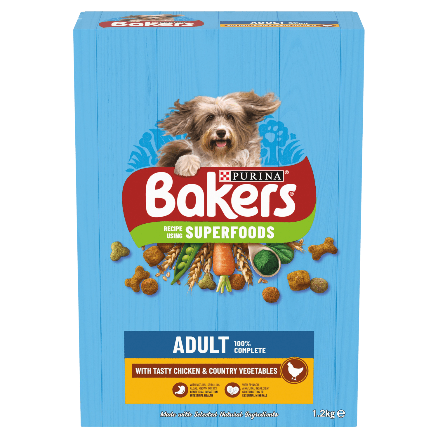 Bakers Adult with Tasty Chicken & Country Vegetables 1.2kg - UK Food & Drink - 7613036288620