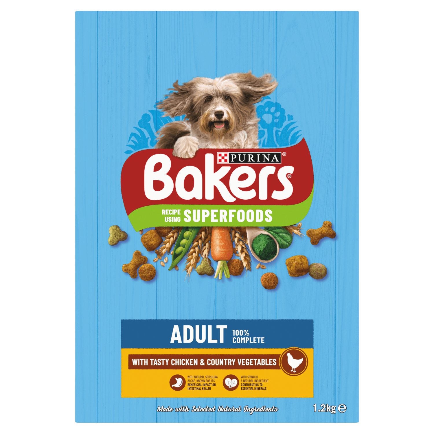 Bakers Adult with Tasty Chicken & Country Vegetables 1.2kg - UK Food & Drink - 7613036288620