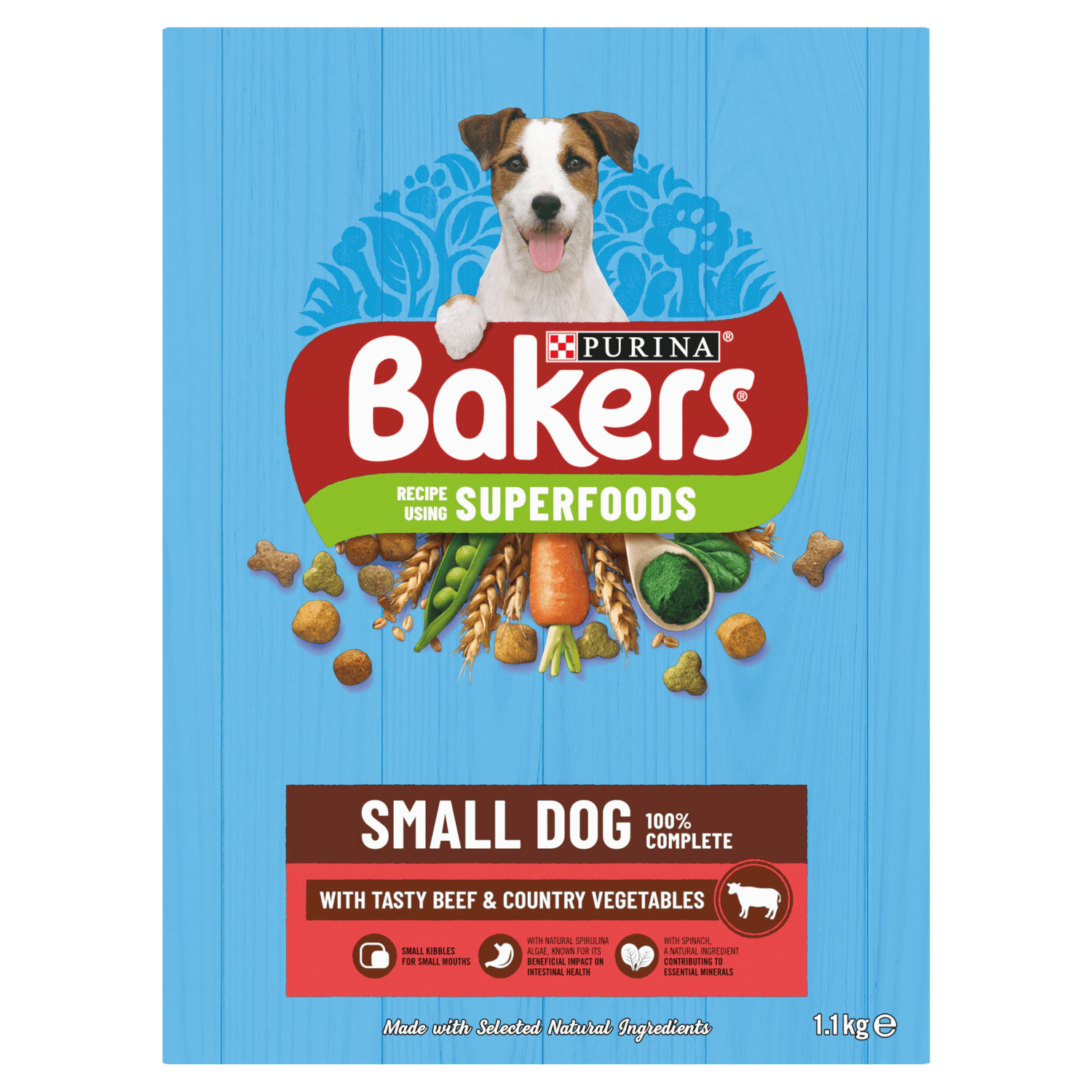 Bakers Small Dog with Tasty Beef & Country Vegetables 1.1kg - UK Food & Drink - 7613036287708