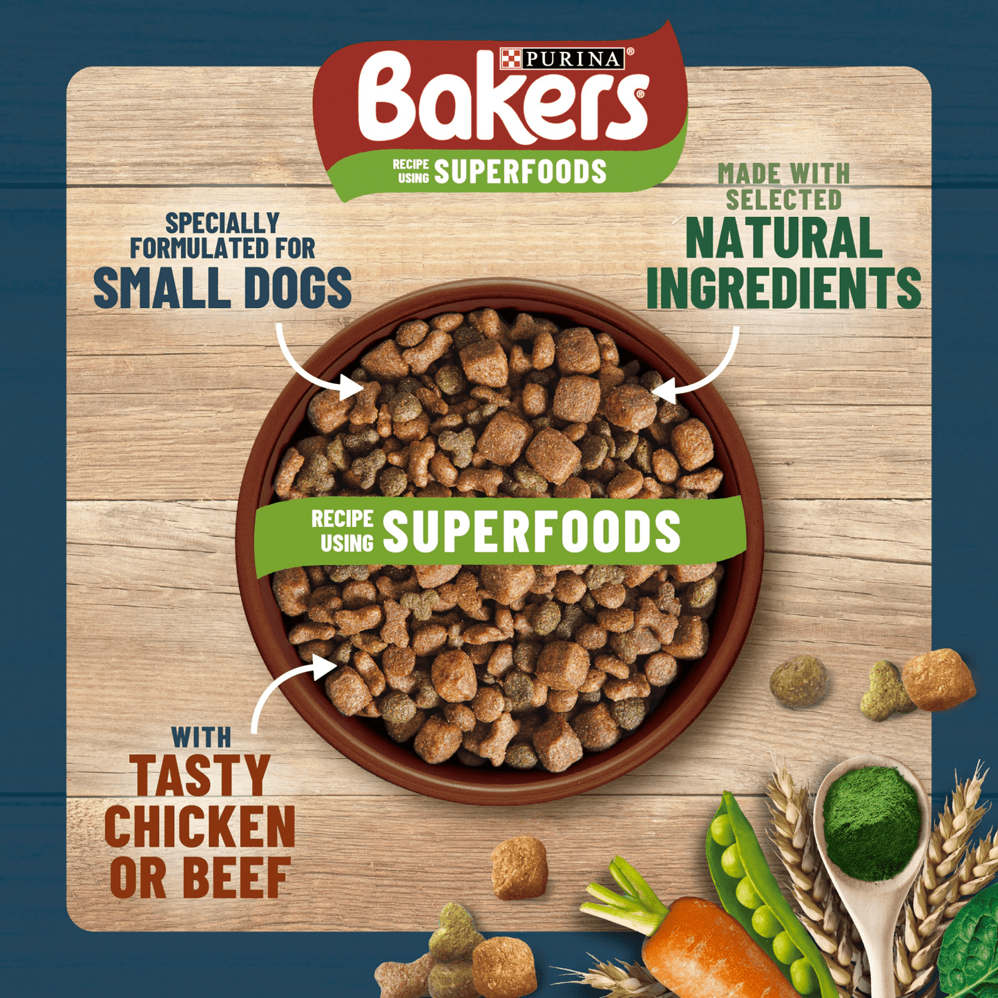 Bakers Small Dog with Tasty Beef & Country Vegetables 1.1kg - UK Food & Drink - 7613036287708