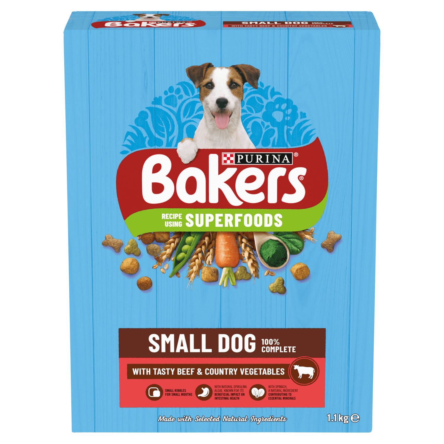 Bakers Small Dog with Tasty Beef & Country Vegetables 1.1kg - UK Food & Drink - 7613036287708
