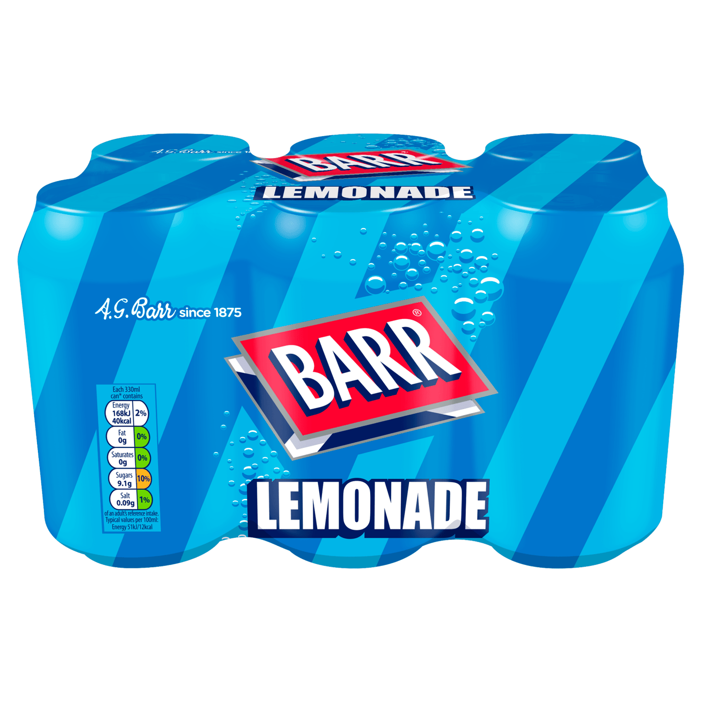 Barr Lemonade 6 x 330ml Cans - UK Food & Drink - 5000382110156
