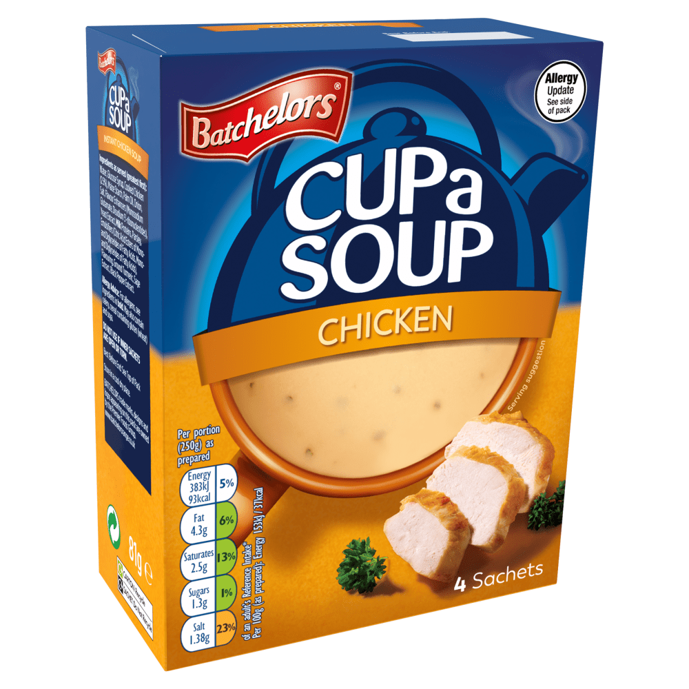 Batchelors Cup a Soup Chicken 4 Sachets 81g - UK Food & Drink - 5000354403200