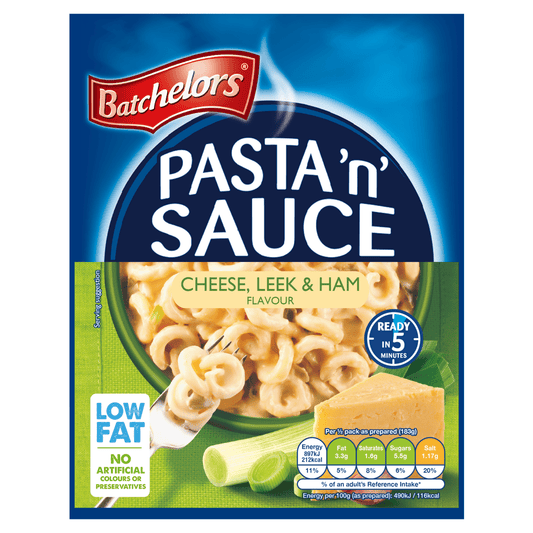 Batchelor's Pasta 'n' Sauce Cheese, Leek & Ham Flavour 99g - UK Food & Drink - 5000354405075