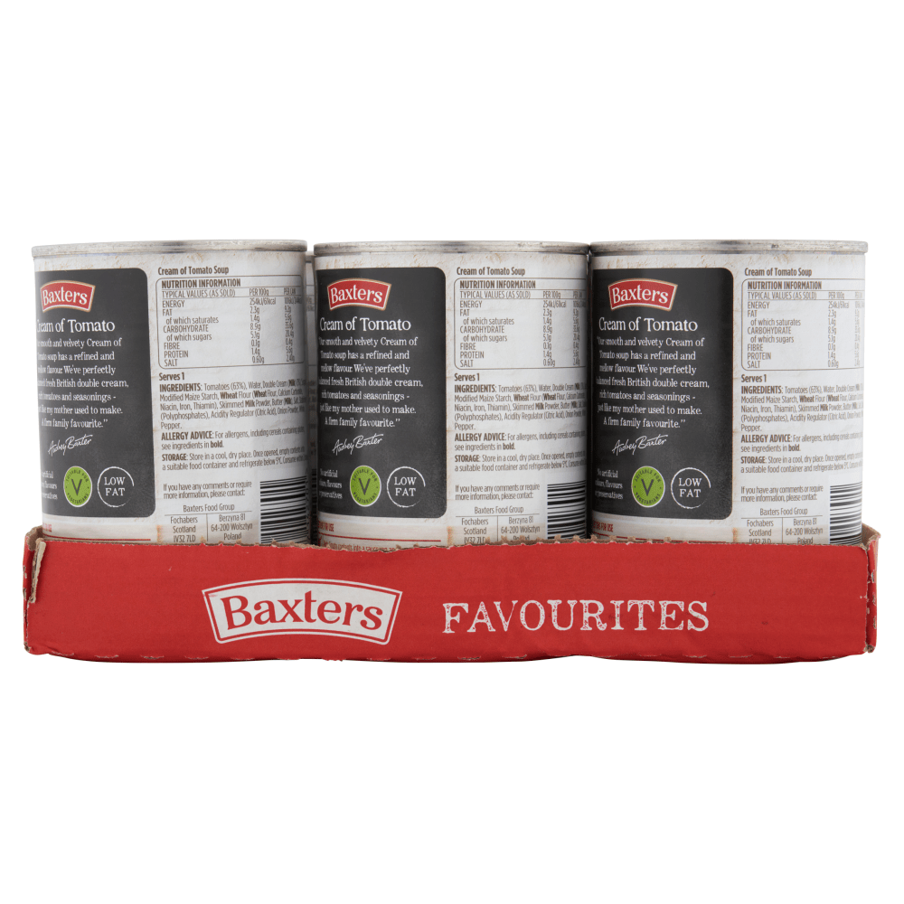 Baxters Favourites Cream of Tomato 400g - UK Food & Drink - 5012427142701