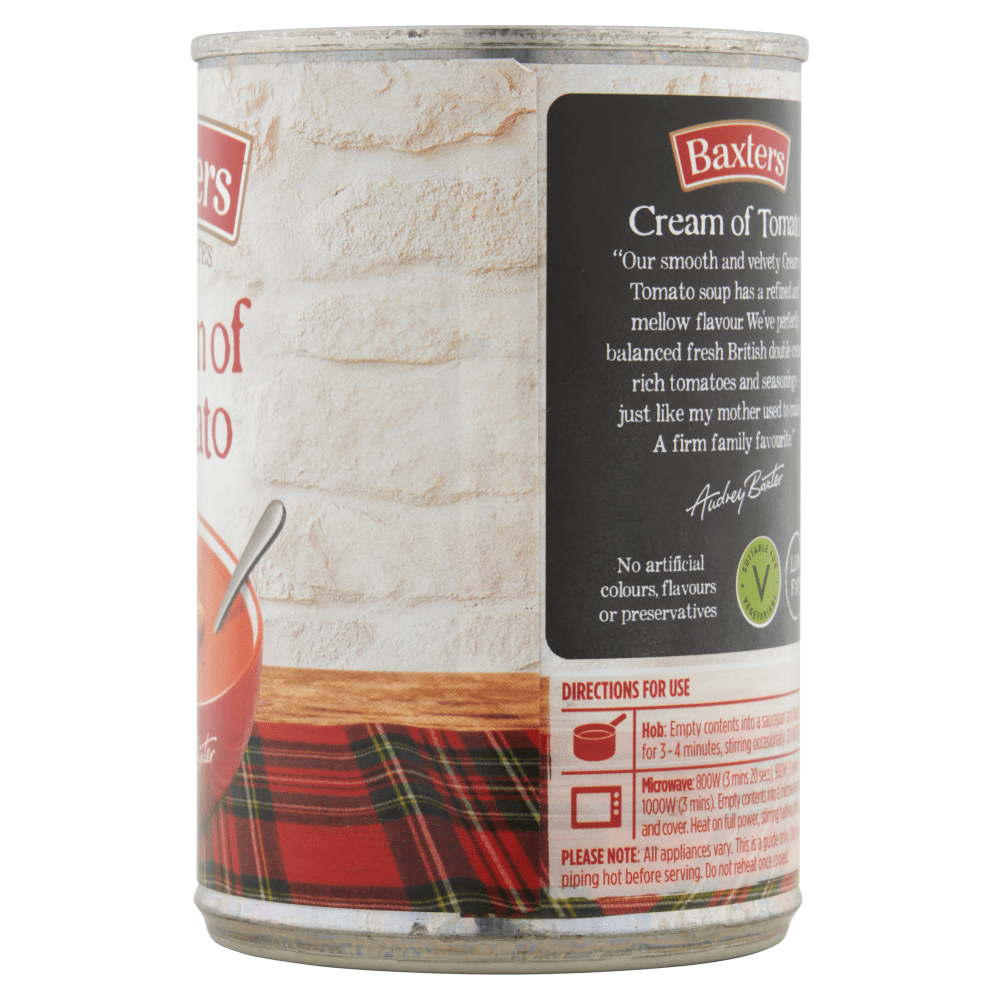 Baxters Favourites Cream of Tomato 400g - UK Food & Drink - 5012427142701