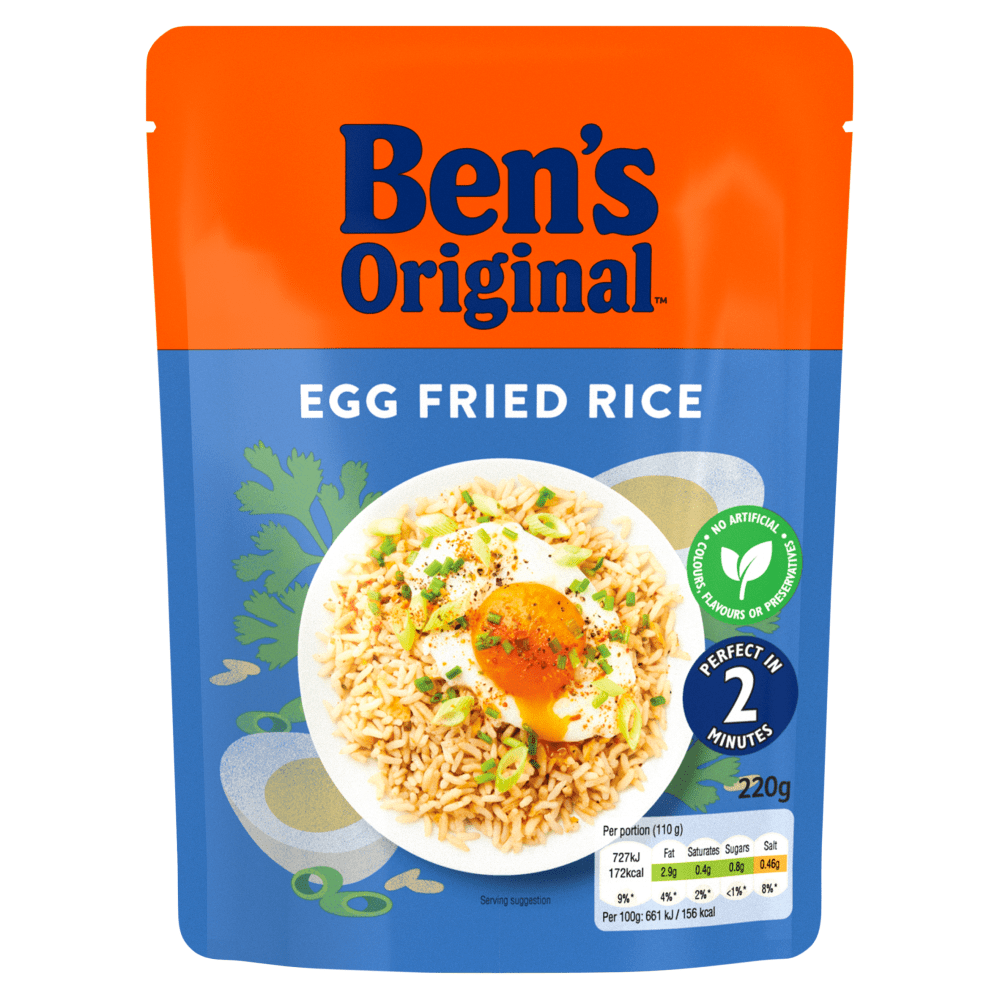 Bens Original Egg Fried Microwave Rice 220g - UK Food & Drink - 5010034013735