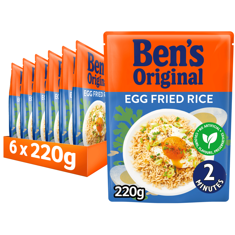 Bens Original Egg Fried Microwave Rice 220g - UK Food & Drink - 5010034013735