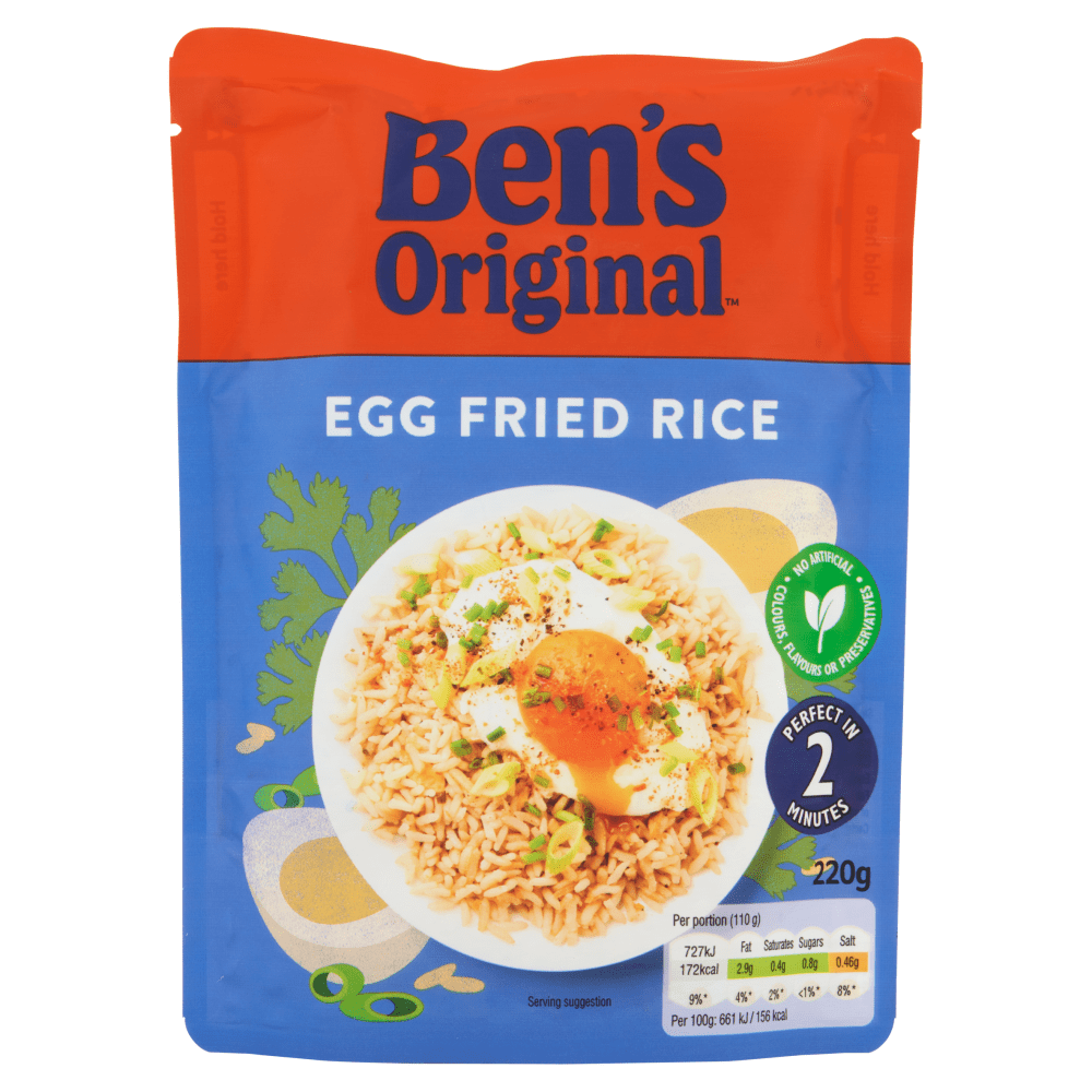 Bens Original Egg Fried Microwave Rice 220g - UK Food & Drink - 5010034013735