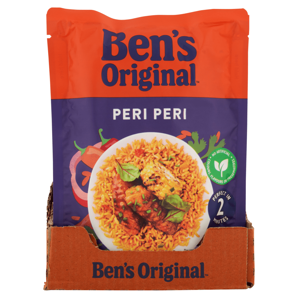 Ben's Original Peri Peri Microwave Rice 220g - UK Food & Drink - 5010034014299