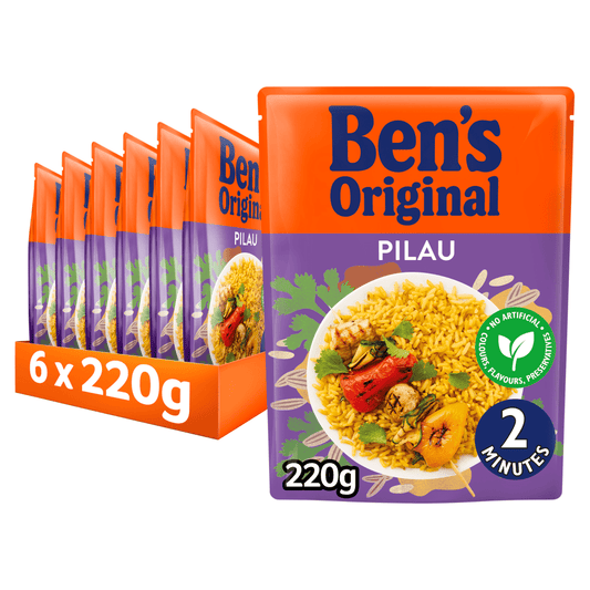 Ben's Original Pilau Microwave Rice 220g - UK Food & Drink - 5010034013810