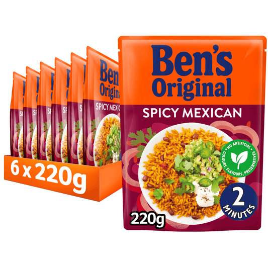 Ben's Original Spicy Mexican Microwave Rice 220g - UK Food & Drink - 5010034014152