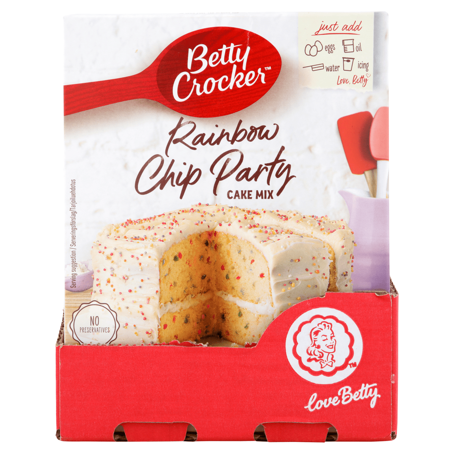 Betty Crocker Rainbow Chip Party Cake Mix 425g - UK Food & Drink - 5010084904861