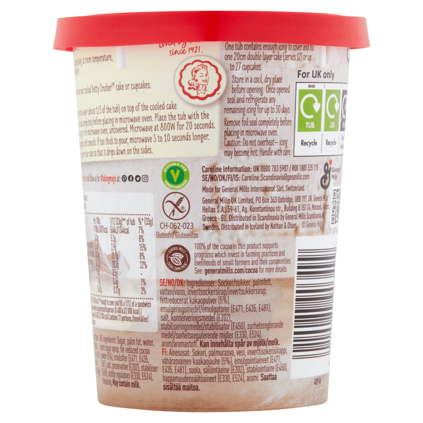 Betty Crocker Tempting Chocolate Icing 400g - UK Food & Drink - 5010084903499