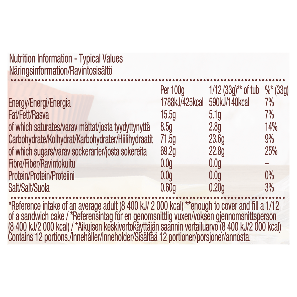 Betty Crocker Vanilla Buttercream Flavour Icing 400g - UK Food & Drink - 5010084902669