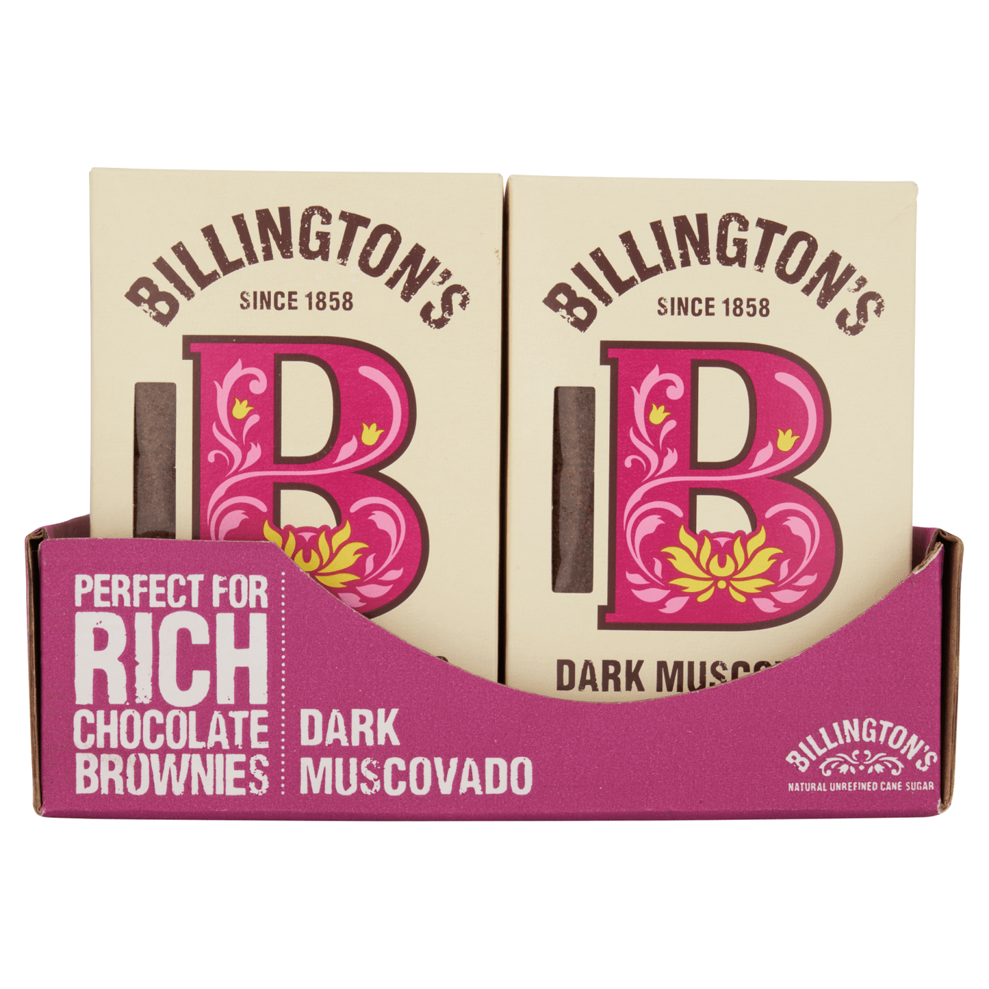 Billington's Dark Muscovado Natural Unrefined Cane Sugar 500g - UK Food & Drink - 5010651001313