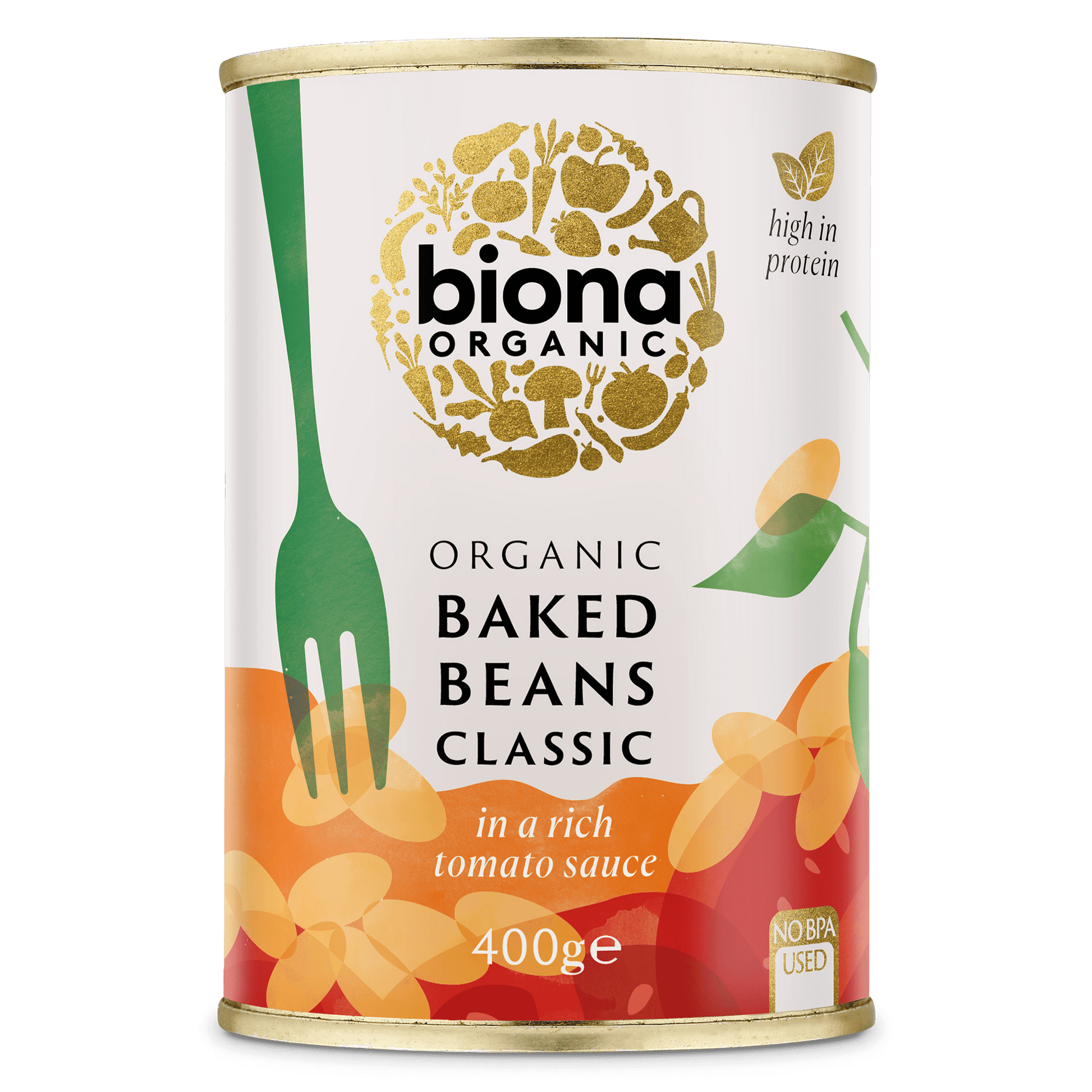 Biona Organic Baked Beans Classic 400g - UK Food & Drink - 5032722318632