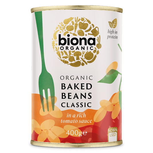 Biona Organic Baked Beans Classic 400g - UK Food & Drink - 5032722318632