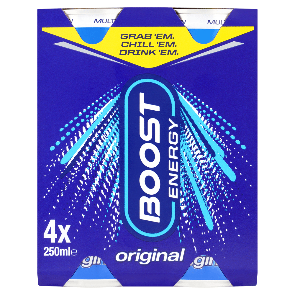Boost Energy Original Fridge Pack 4 x 250ml - UK Food & Drink - 5056079900289