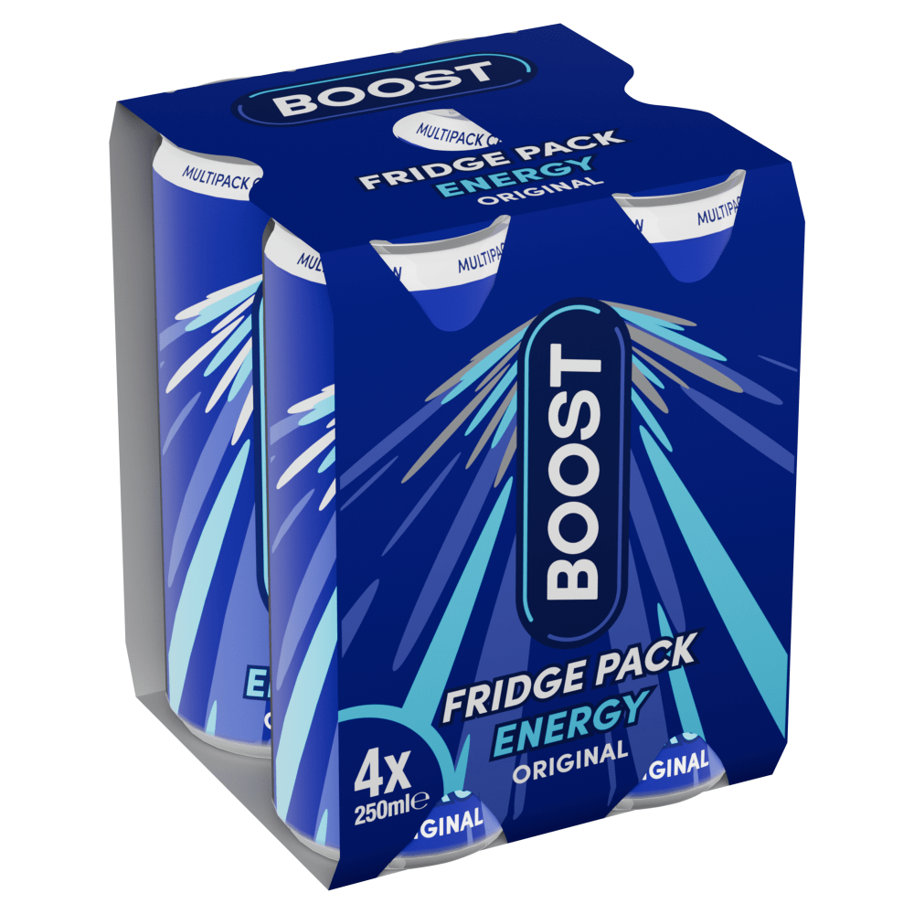 Boost Energy Original Fridge Pack 4 x 250ml - UK Food & Drink - 5056079900289
