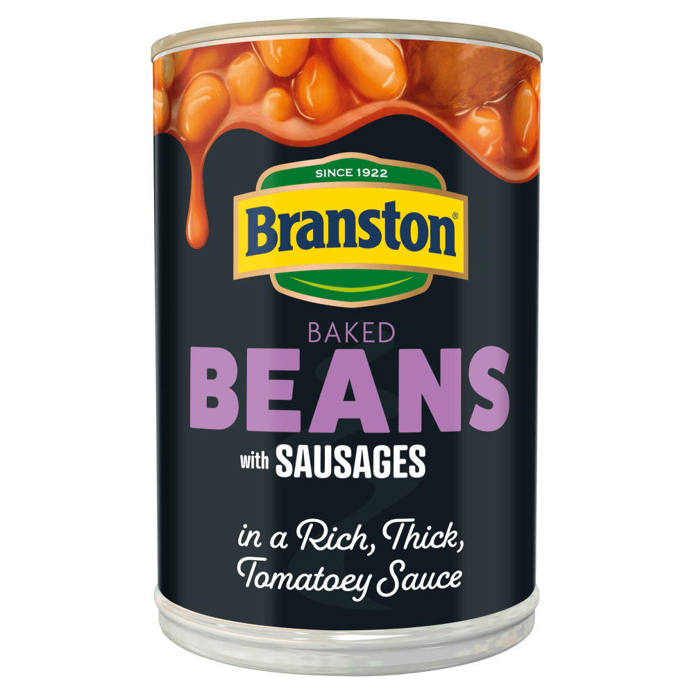Branston Baked Beans with Sausages 405g - UK Food & Drink - 5000232902184