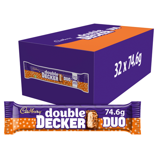 Cadbury Double Decker Duo Chocolate Bar 74.6g - UK Food & Drink - 7622201439095