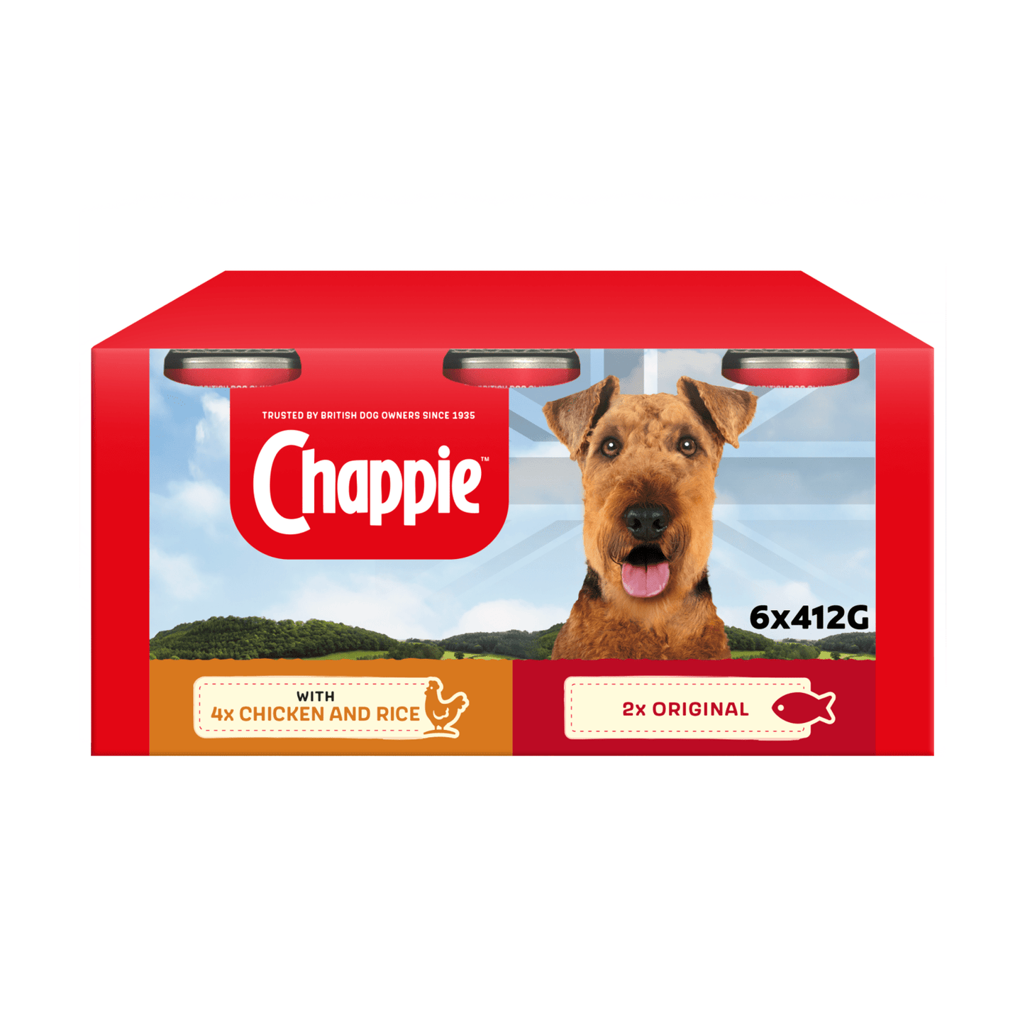 Chappie Adult Wet Dog Food Tins Favourites in Loaf 6 x 412g - UK Food & Drink - 5000166068192