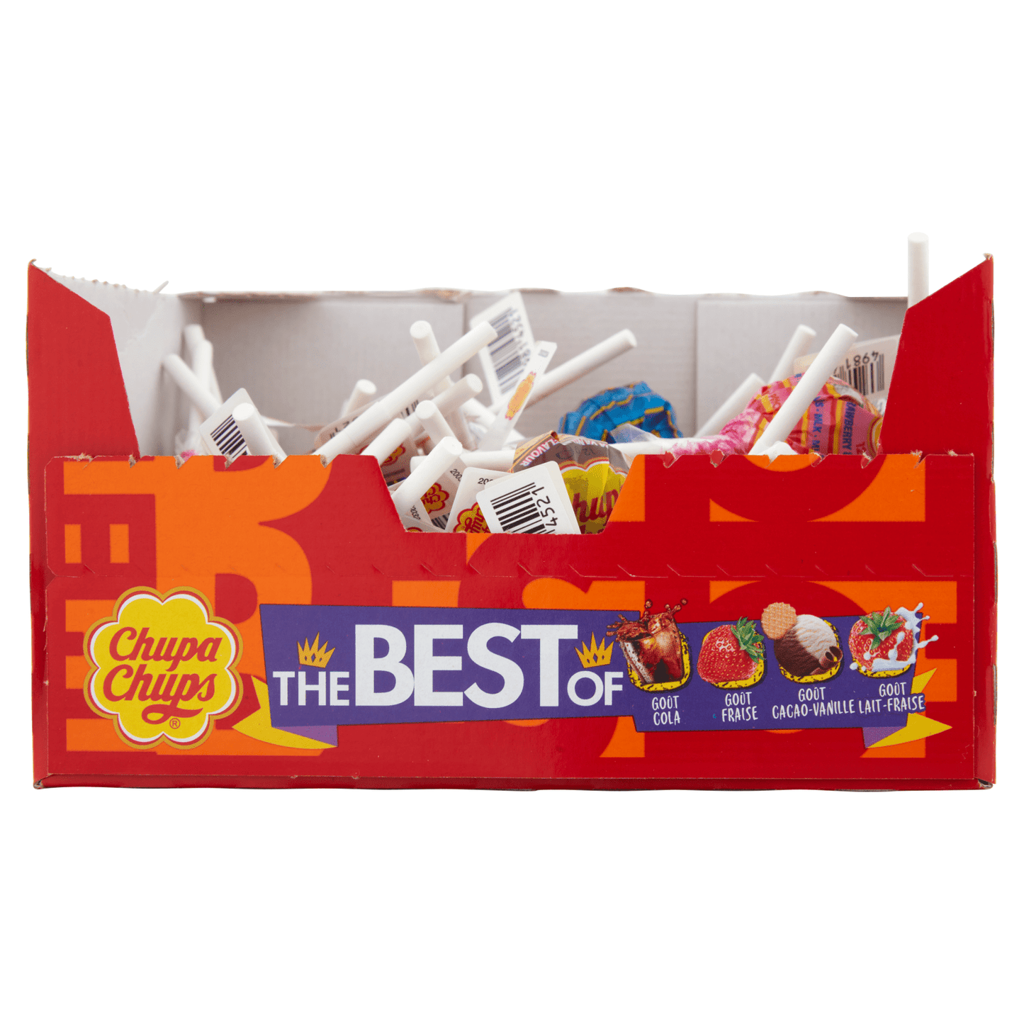 Chupa Chups 50 Assorted Flavour Lollipops 600g - UK Food & Drink - 49814521