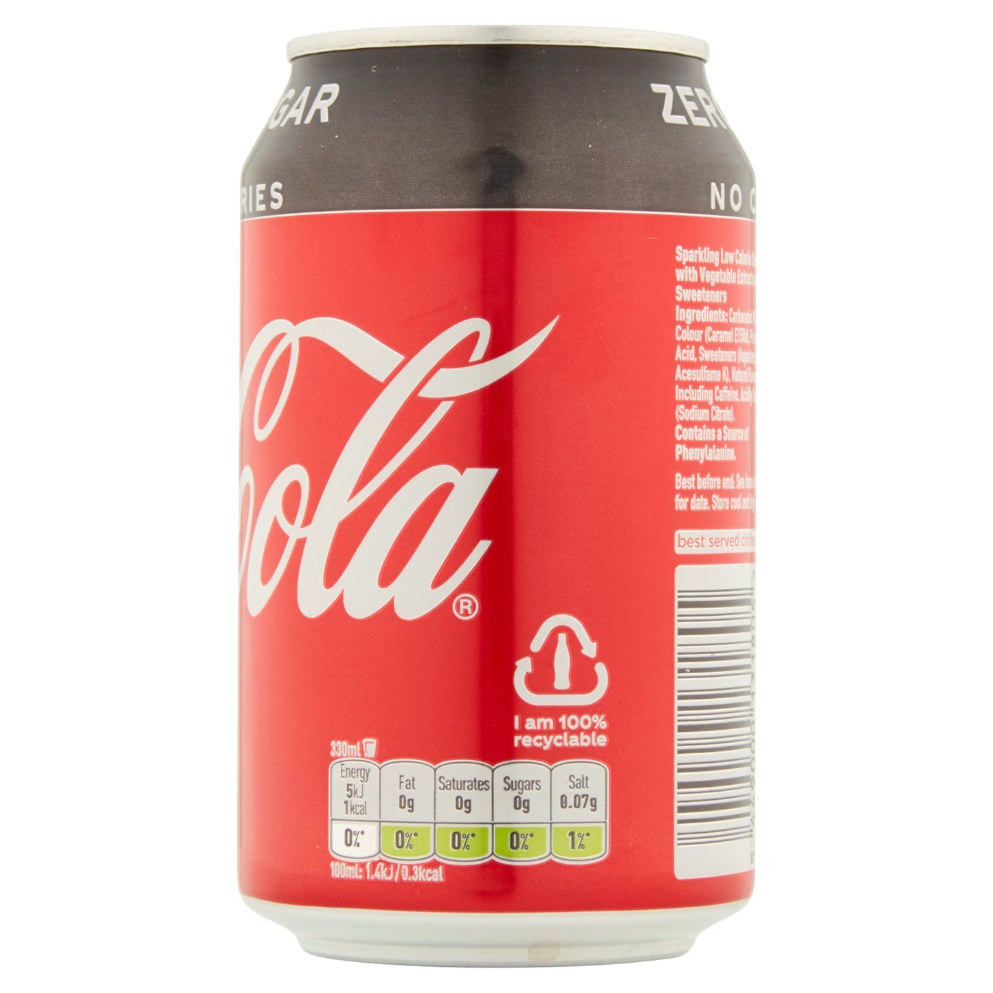 Coca - Cola Zero Sugar 330ml - UK Food & Drink - 5449000131805