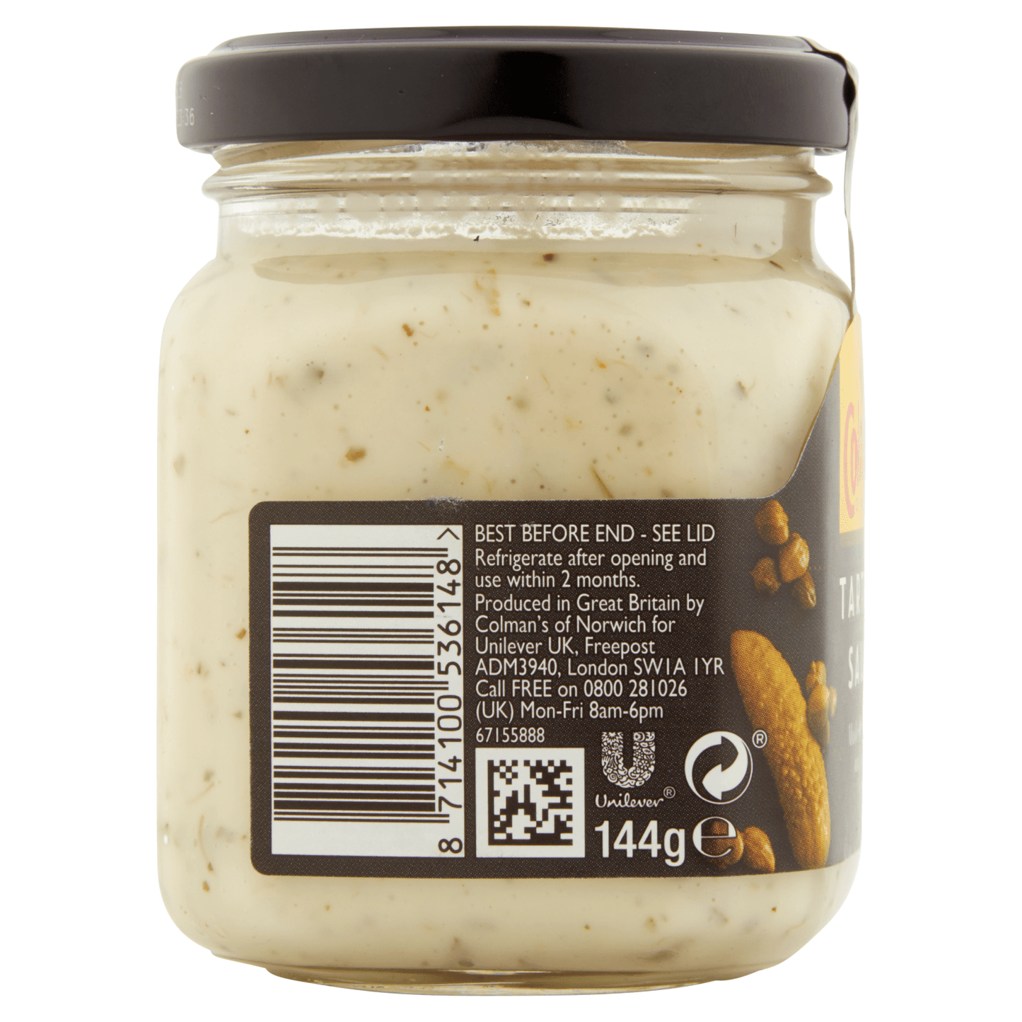 Colman's Sauce Tartare 144 g - UK Food & Drink - 8714100536148