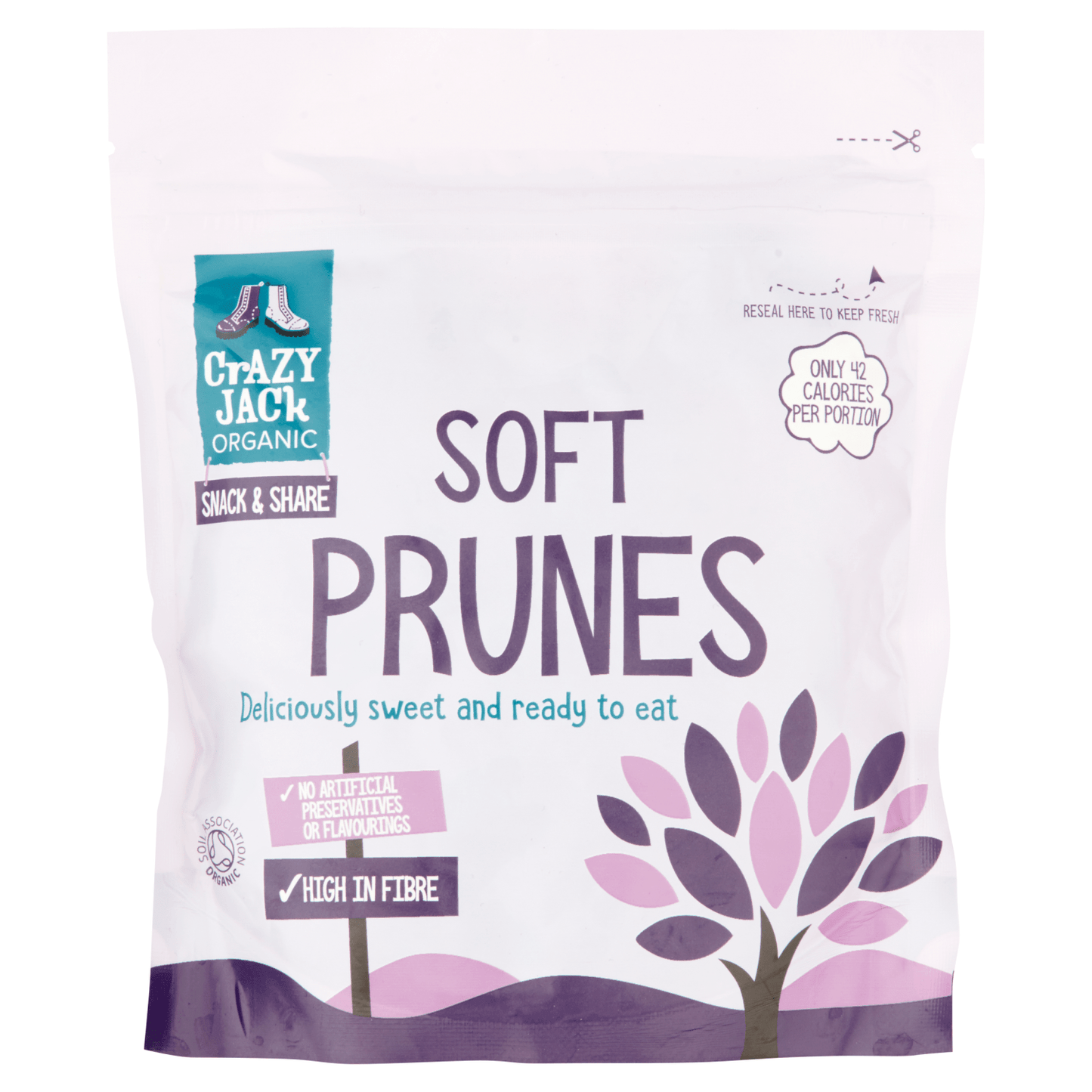Crazy Jack Organic Soft Prunes 200g - UK Food & Drink - 5012246006475