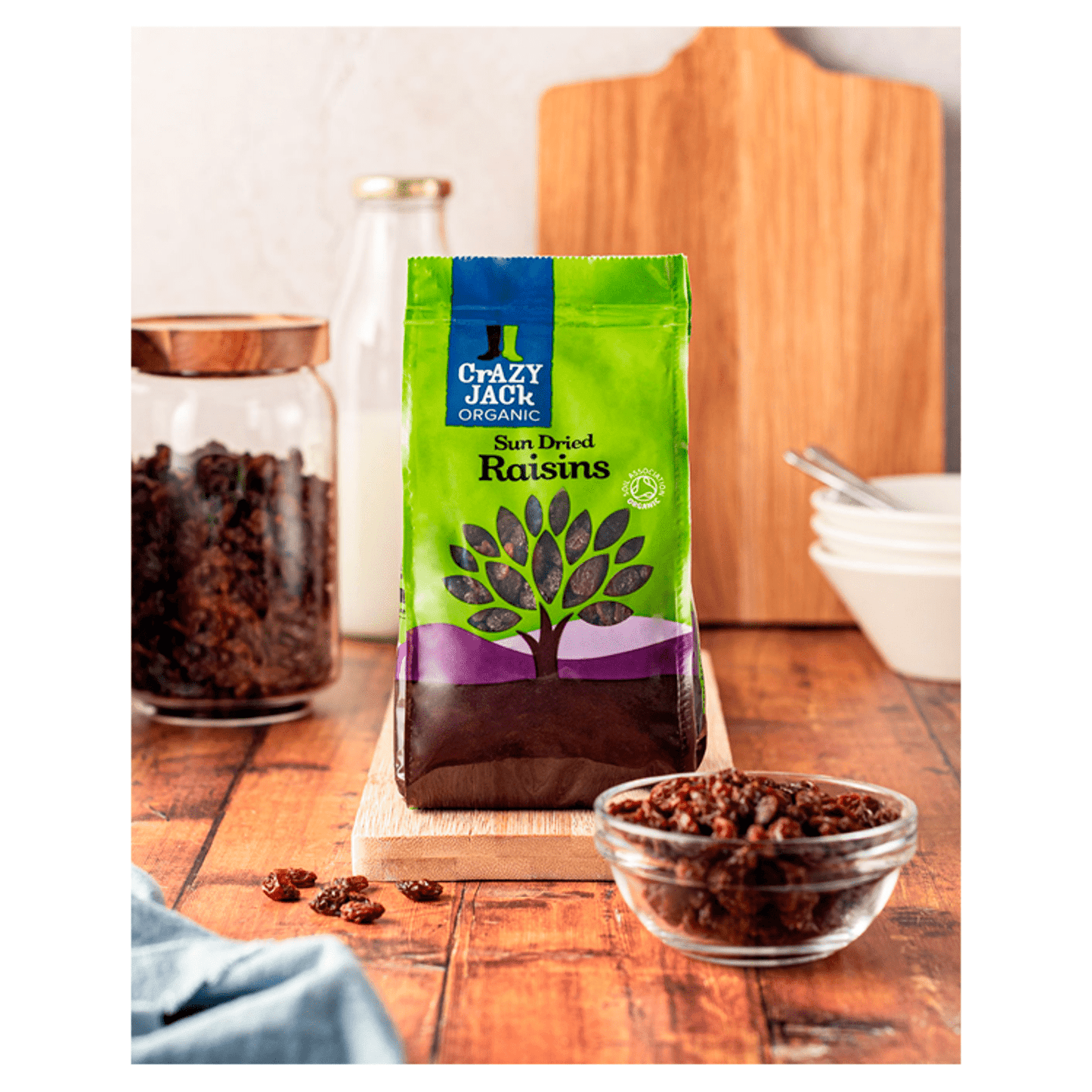 Crazy Jack Organic Sun Dried Raisins 375g - UK Food & Drink - 5012246522883