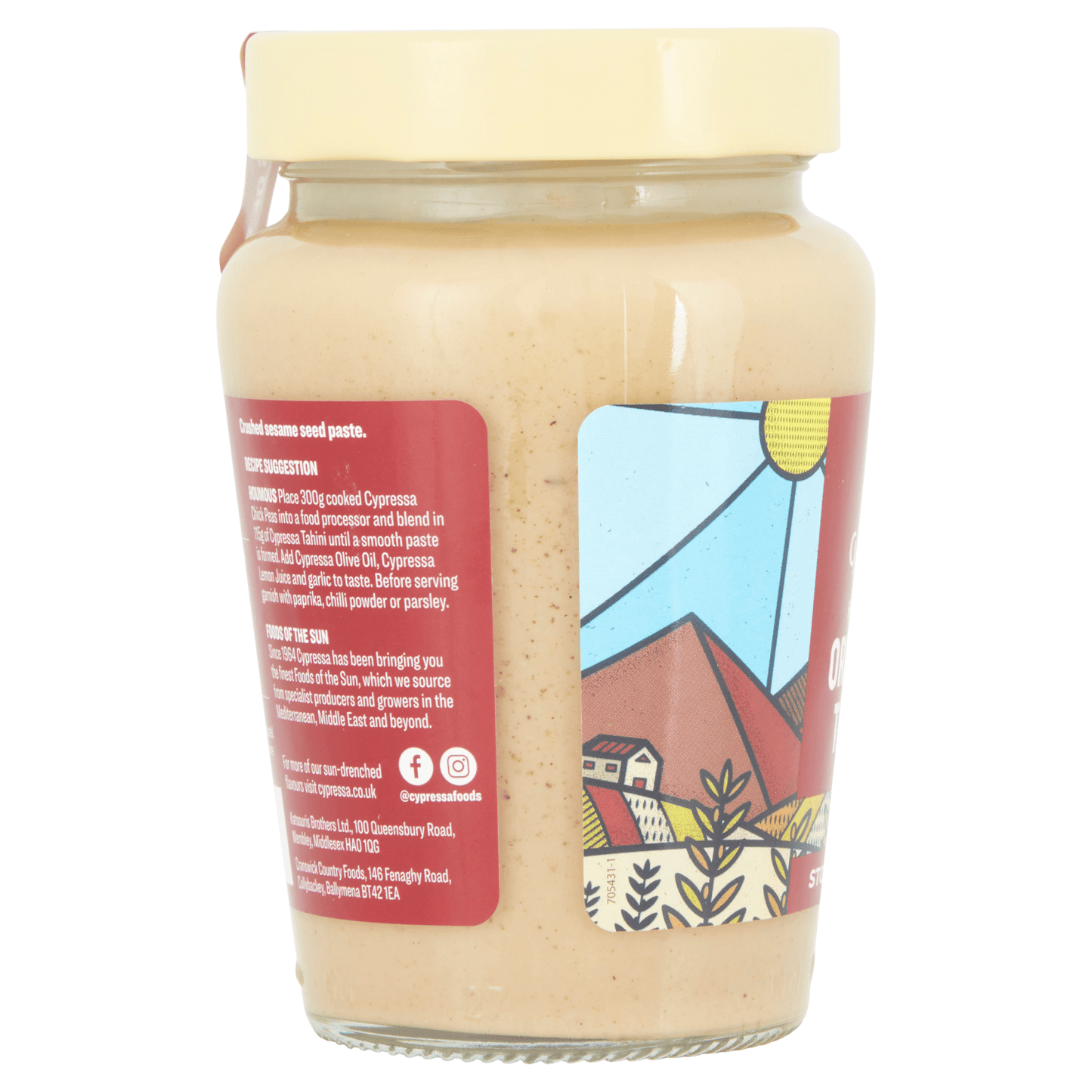 Cypressa Hulled Original Tahini 300g - UK Food & Drink - 5000362110206
