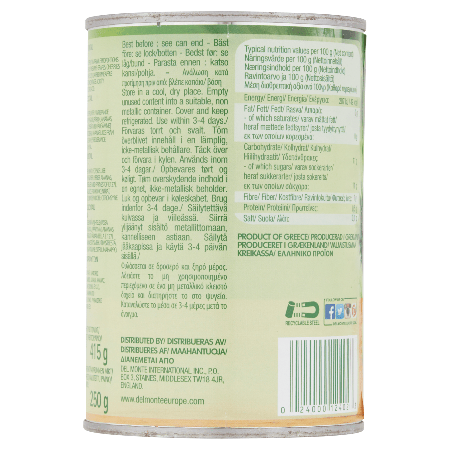 Del Monte Fruit Cocktail in Juice 415g - UK Food & Drink - 24000124023