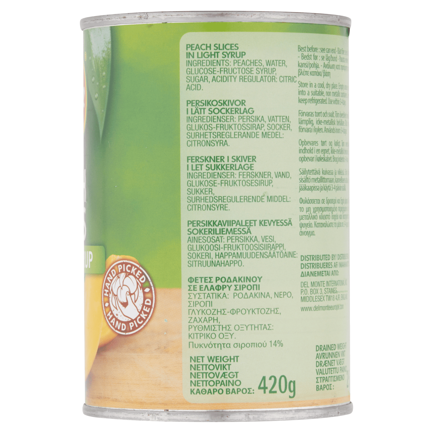 Del Monte Peach Slices in Light Syrup 420g - UK Food & Drink - 24000025993