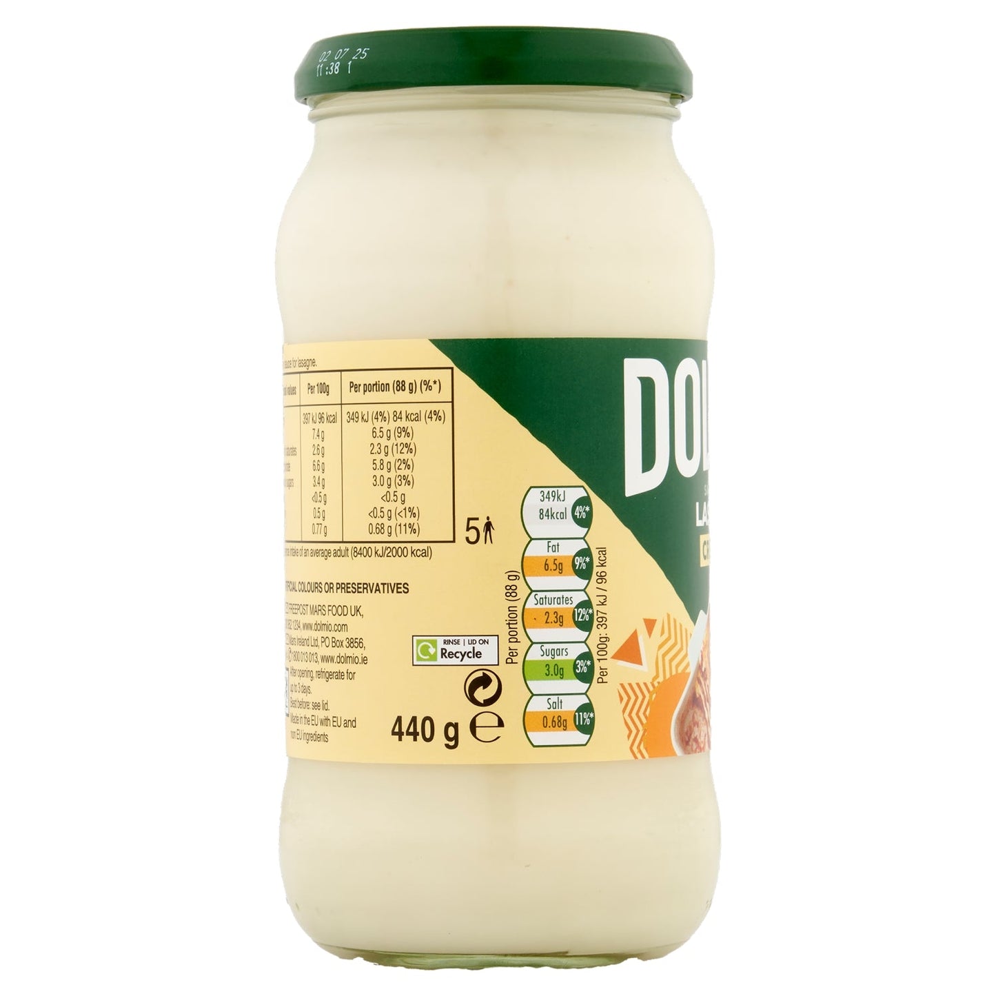 Dolmio Creamy Sauce for Lasagne 440g - UK Food & Drink - 4002359020223