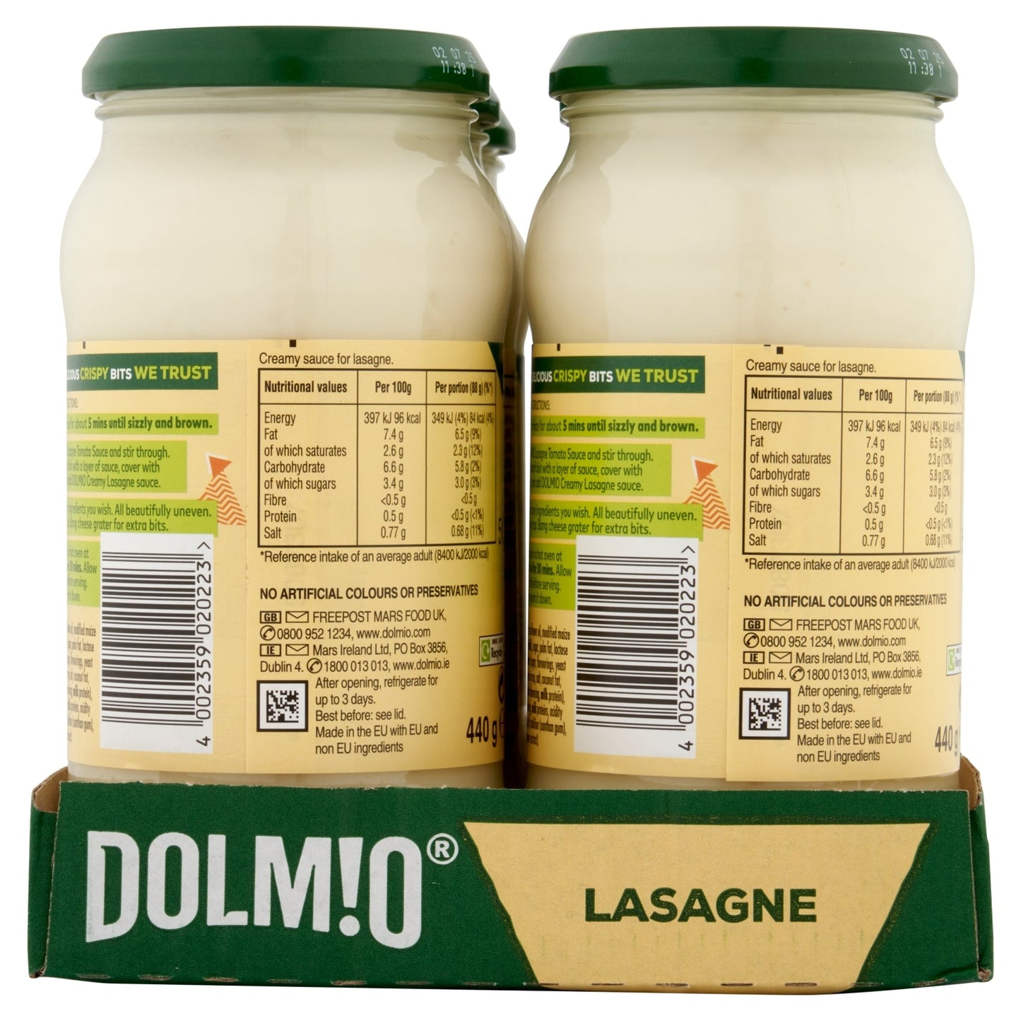 Dolmio Creamy Sauce for Lasagne 440g - UK Food & Drink - 4002359020223