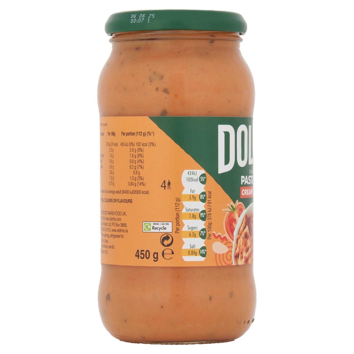 Dolmio Sauce for Pasta Bake Creamy Tomato 450g - UK Food & Drink - 4002359020278