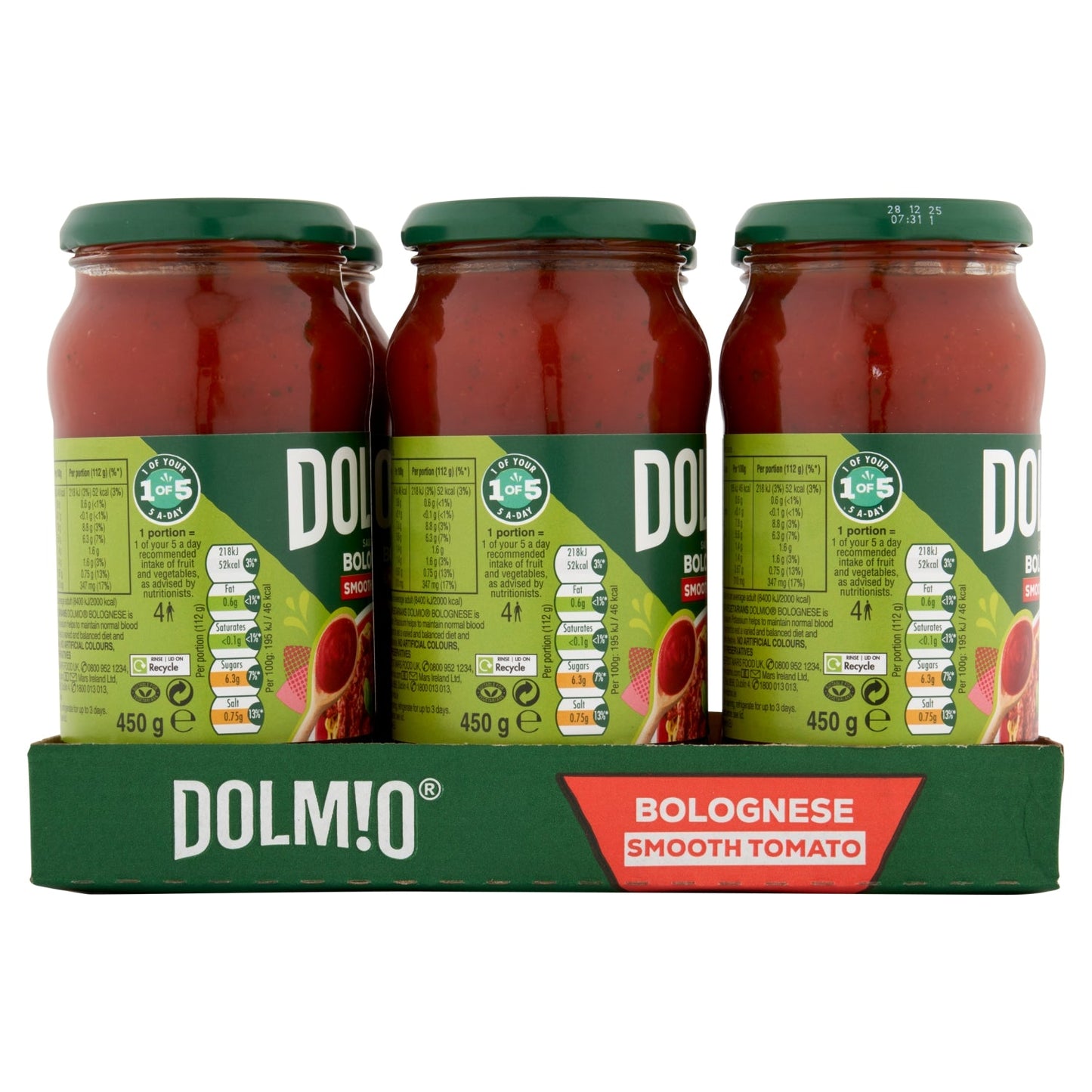 Dolmio Smooth Tomato Sauce for Bolognese 450g - UK Food & Drink - 4002359019739